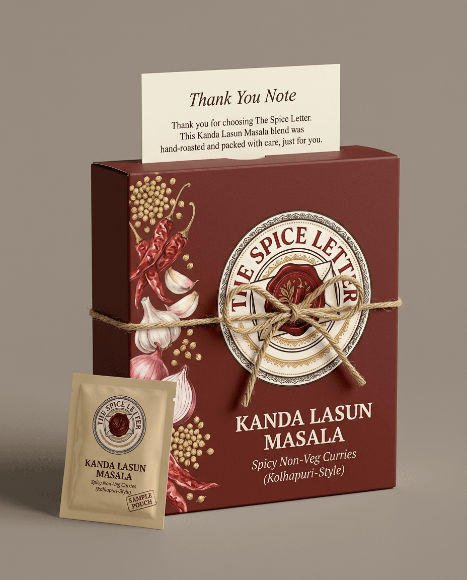 Kanda Lasun Masala packaging